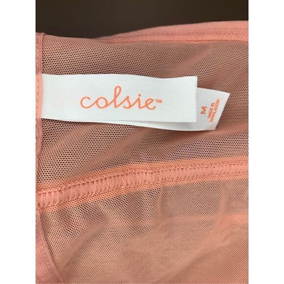 Colsie Corset Lace Bralette Top Coral Peach Size Medium - Picture 4 of 4